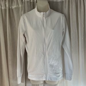 NIKE White Dri-Fit Zip-up Jacket Size Small